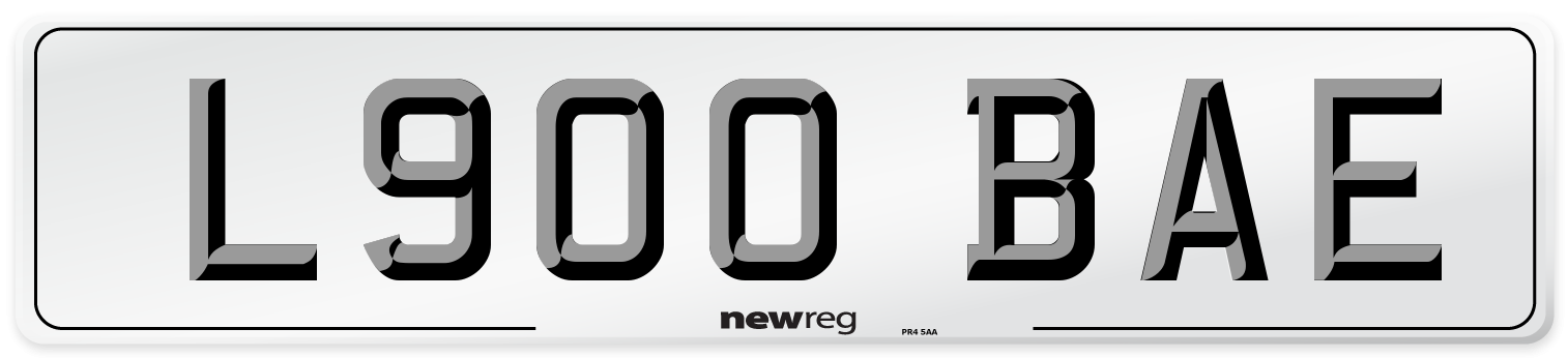 L900 BAE Number Plate from New Reg